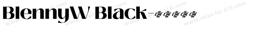 BlennyW Black字体转换
